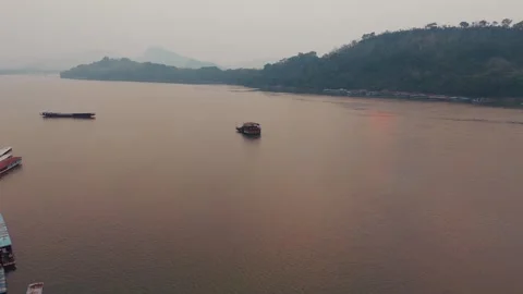Mekong River in Laos (9) Stock-Footage 313740275