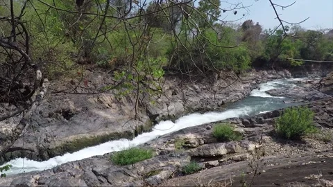 Mekong River Rapids, Don Khon island, Si Phan Don, Four Thousand Islands, Laos Vídeos de archivo 282116653