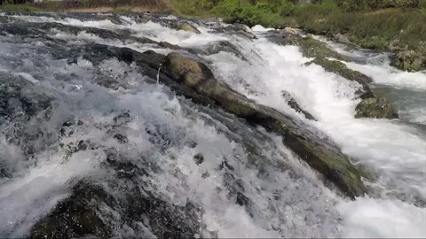 Mekong River Rapids, Don Khon island, Si Phan Don, Four Thousand Islands, Laos Vídeos de archivo 282200178