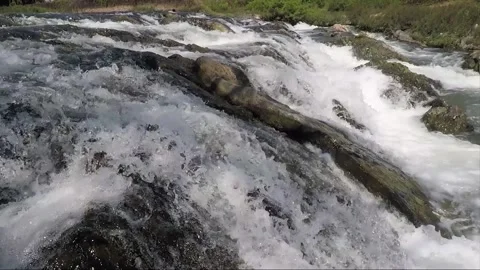 Mekong River Rapids, Don Khon island, Si Phan Don, Four Thousand Islands, Laos Stock Footage 282200564