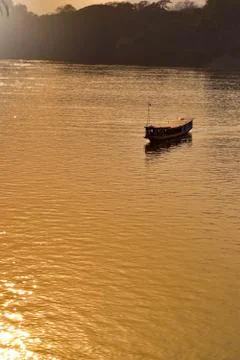 Mekong River at Sunset Stock Photos