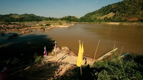 Mekong River view. Stock Footage 97486987