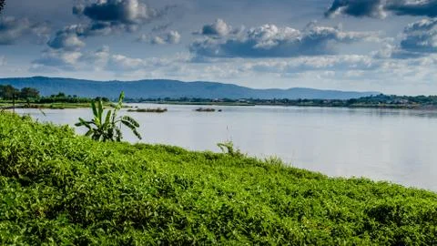 Mekong View in Laos Foto stock