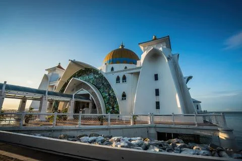 Melaka Straits Mosque Stock Photos