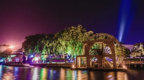  The Melaka Sultanate Watermill Stock Footage 49183314