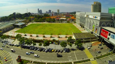 MELAKA, Time lapse view of traffic in Melaka's shopping area. Stock Footage 39881929