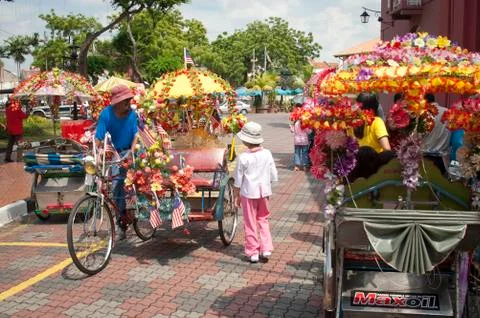 Melaka Trishaws Stock Photos