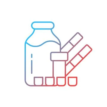 Melamine contamination testing gradient linear vector icon Stock Illustration