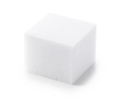 Melamine sponge placed on white background Stock Photos