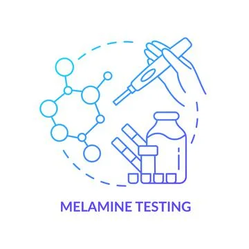 Melamine testing blue gradient concept icon Stock Illustration