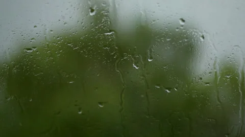 Melancholy rain drops on window DOV Audio 11339 Stock-Footage 37553780