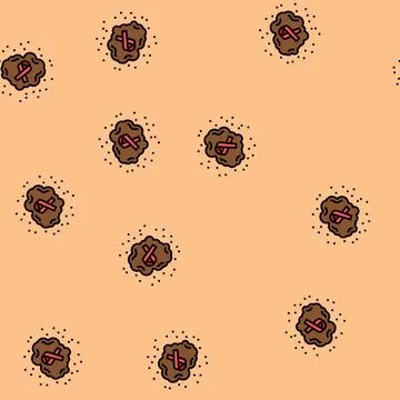Melanoma cancer vector seamless pattern Stock Illustration