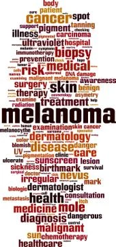 Melanoma word cloud Stock Illustration