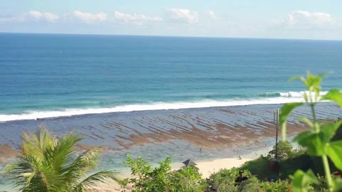 Melasti Beach Bali Stock Footage 243625566