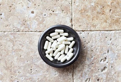 Melatonin Capsules Stock Photos
