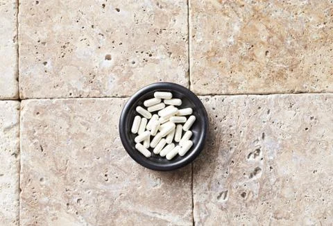 Melatonin Capsules. Stock Photos