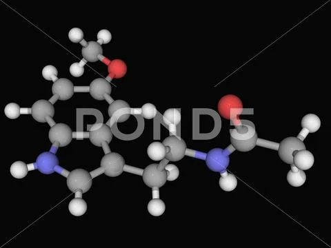 Melatonin molecule Stock Illustration