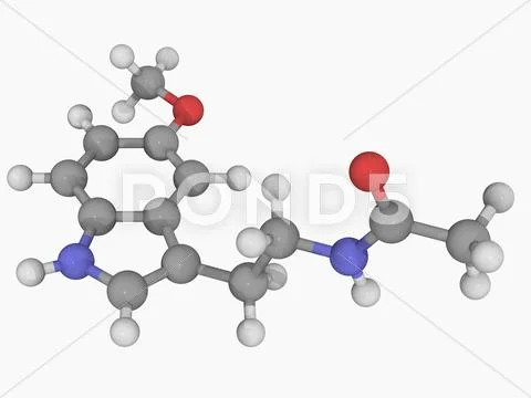 Melatonin molecule Stock Illustration