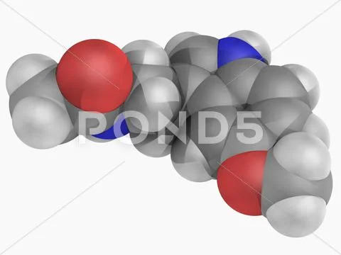 Melatonin molecule Stock Illustration