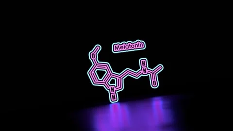 Melatonin-Molecule-Rotation Stock Footage 314043524