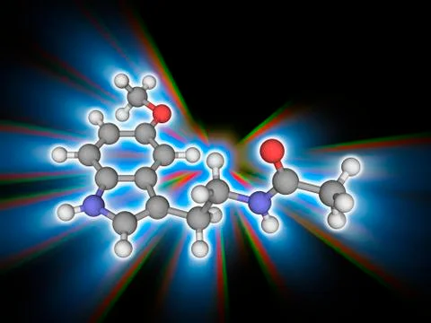 Melatonin organic compound molecule Stock Illustration