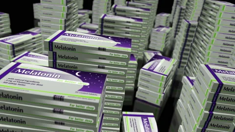 Melatonin tablets pack production loop a... | Stock Video | Pond5