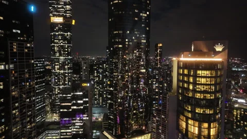 Melbourne from above Stock Footage 317555704