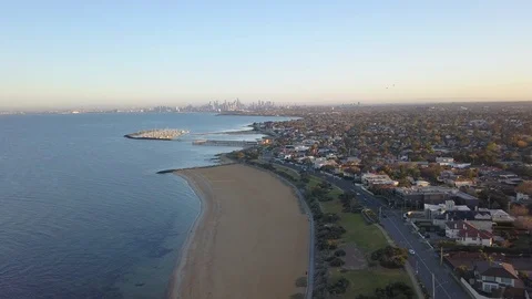Melbourne aerial view Stock Footage 99825201