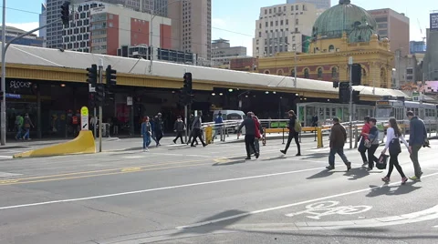 Melbourne, Australia. Flinders Station 動画素材 66433147