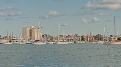 Melbourne Australia from water Video stock 53205128