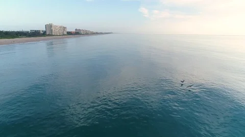 Melbourne Beach Aerial Stockbeeldmateriaal 90870500