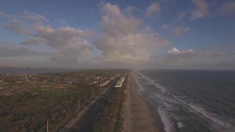 Melbourne Beach Florida Aerial Footage Stock Footage