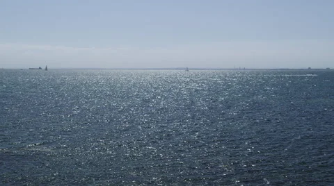 Melbourne Brighton Beach Ocean View Stock Footage 44793155