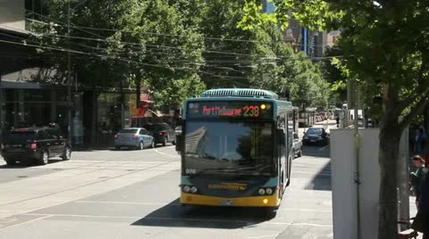 Melbourne Bus 스톡 동영상 18282701