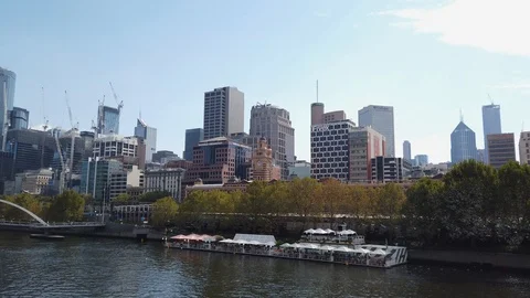 Melbourne CBD skyline Video stock 106911452