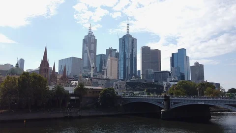 Melbourne CBD skyline Stock Footage 106911455