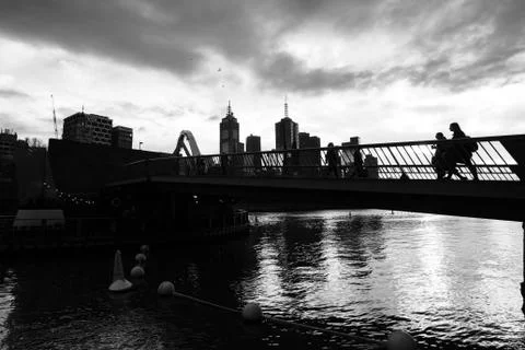 Melbourne CBD Skyline Stock Photos