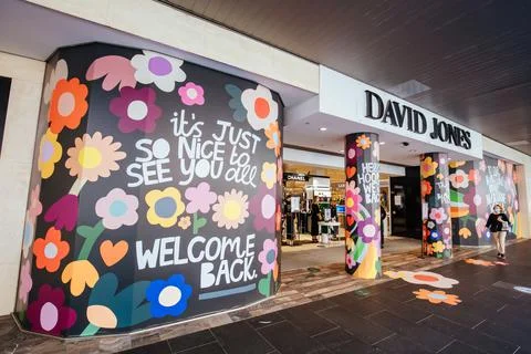Melbourne CBD Streets as Lockdown Ends for a Sixth Time Foto stock