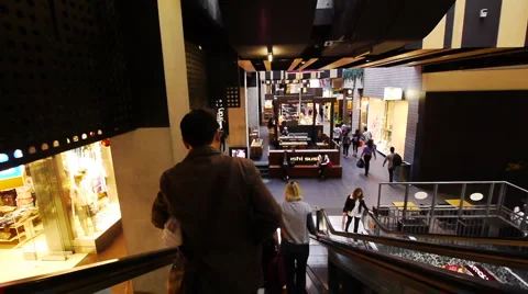 Melbourne Central Escalator Video stock 1069750