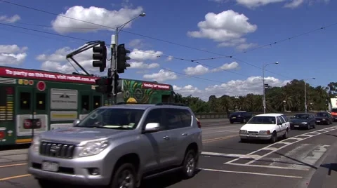 Melbourne City Centre Tram Video stock 45201663