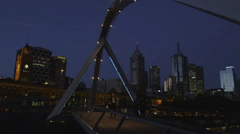 Melbourne City Scene Stock Footage 44792739