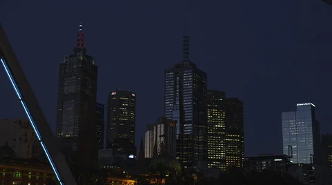 Melbourne City Scene Stock Footage 44845393