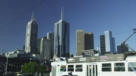 Melbourne City Skyline Stock Footage 44792713
