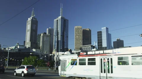 Melbourne City Skyline Stock-Footage 44792717
