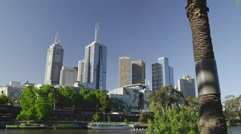 Melbourne City Skyline Stock Footage 44793335