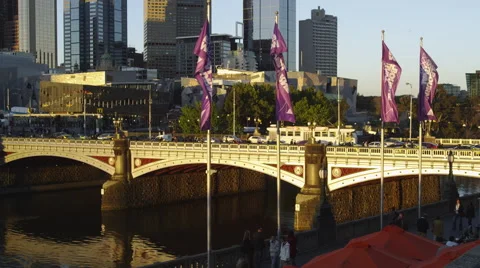 Melbourne City Skyline Video stock 44922474