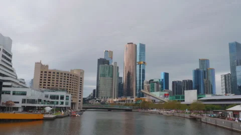 Melbourne Cityscape Stock Footage 247874786