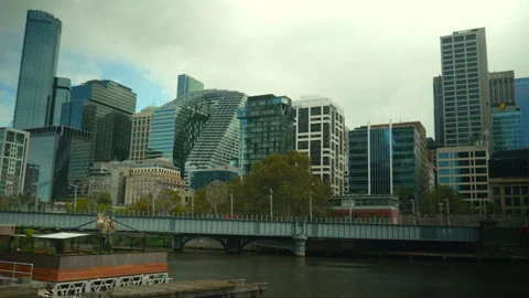Melbourne Cityscape Stock Footage 247877627