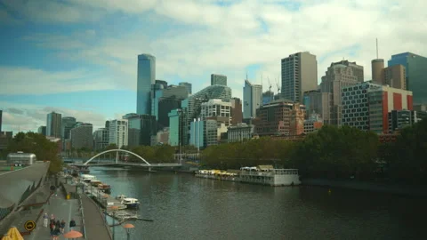 Melbourne Cityscape Stock Footage 247879765