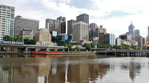 Melbourne at daytime Stock Footage 23712557